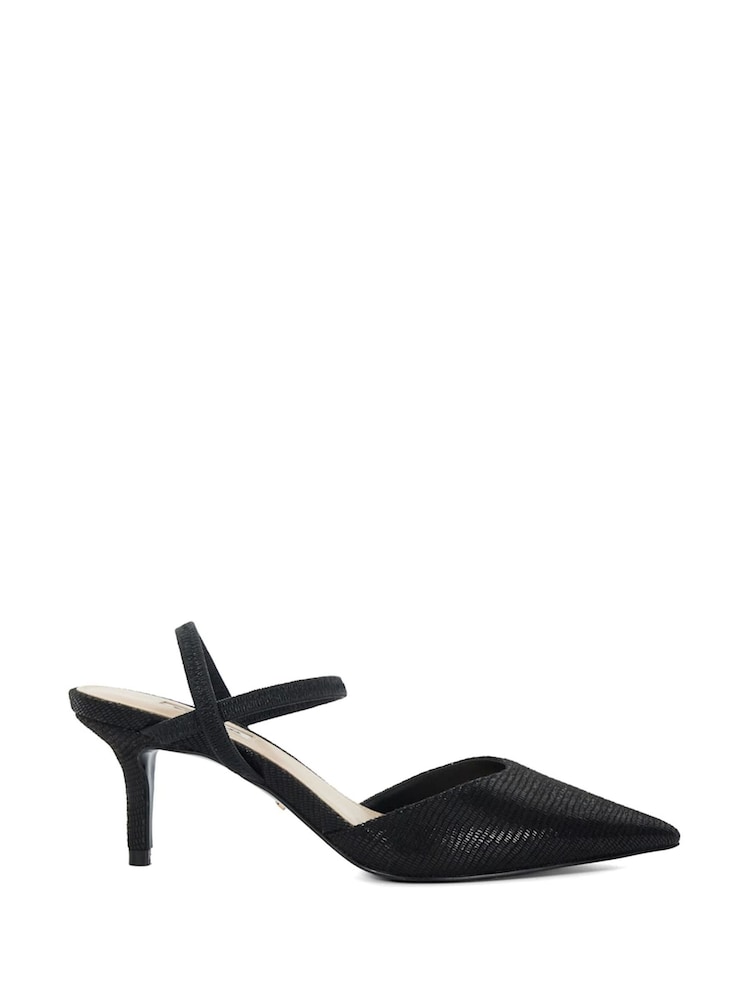 Dune London Black Standard Fit Classical Elasticated Open Court Shoes - Image 2 of 6