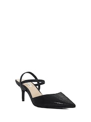Dune London Black Standard Fit Classical Elasticated Open Court Shoes - Image 3 of 6