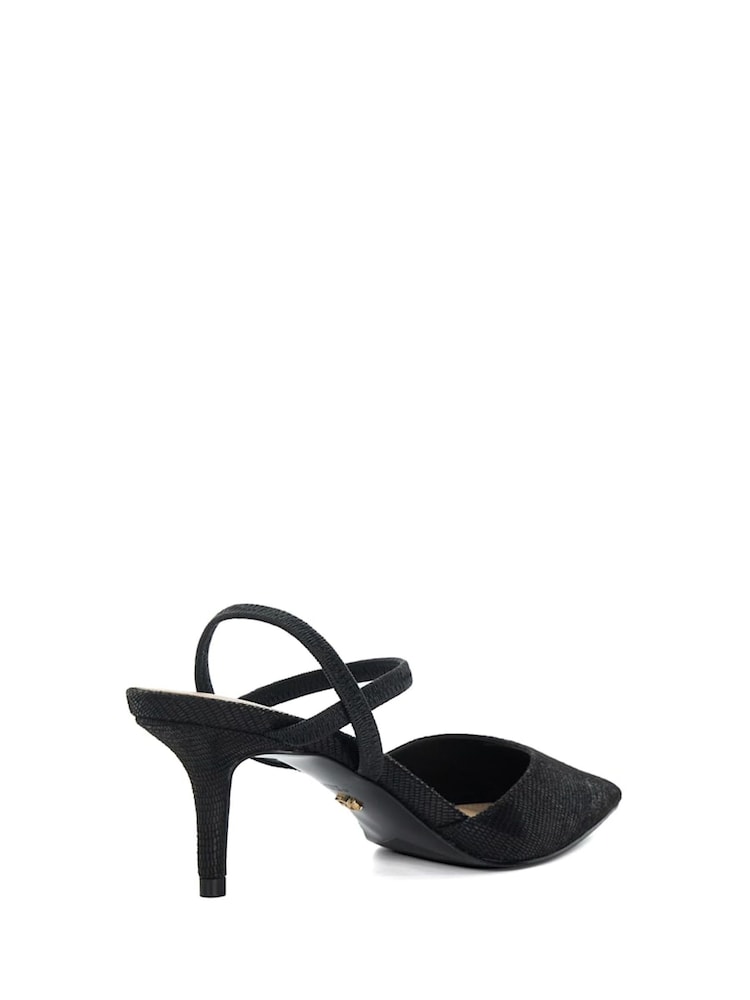 Dune London Black Standard Fit Classical Elasticated Open Court Shoes - Image 4 of 6