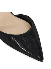 Dune London Black Standard Fit Classical Elasticated Open Court Shoes - Image 6 of 6