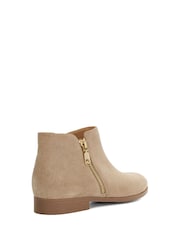 Dune London Cream Pandias Asymmetric Side Zip Boots - Image 4 of 6