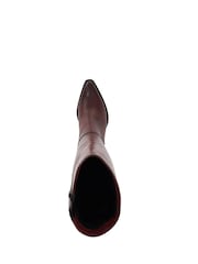 Dune London Red Silahs Smart Western Knee High Boots - Image 5 of 6