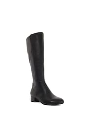 Dune London Black Wide Fit Tayla Smart Stretch High Leg Boots - Image 2 of 6