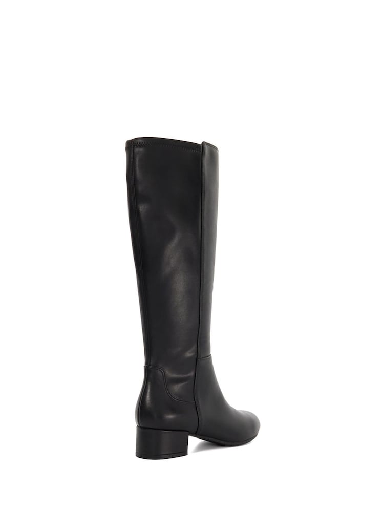 Schwarz - Dune London Tayla Elegante Stretch-Stiefel mit hohem Schaft - Image 4 of 6
