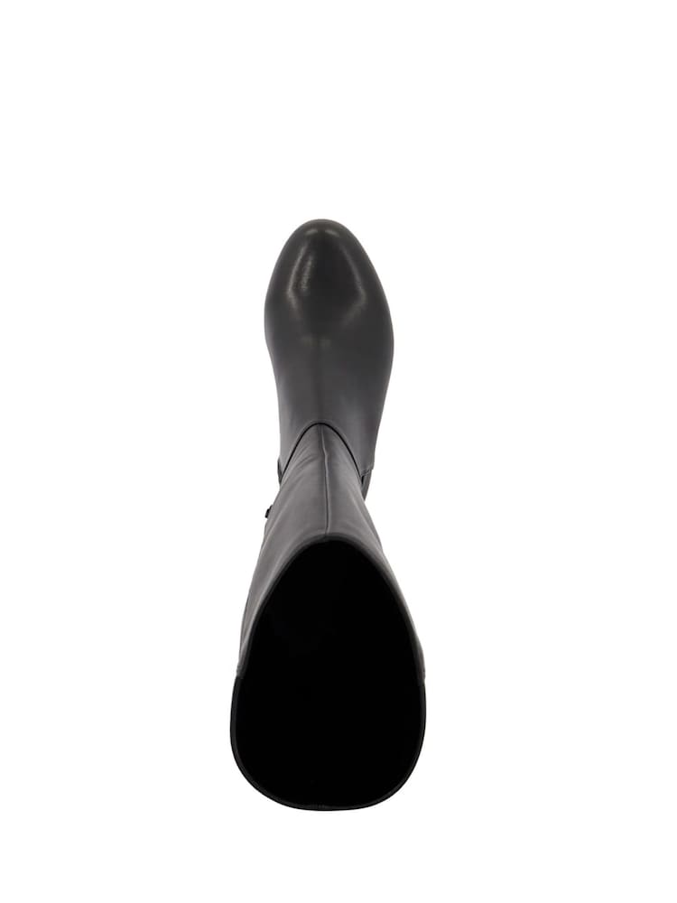 Schwarz - Dune London Tayla Elegante Stretch-Stiefel mit hohem Schaft - Image 5 of 6
