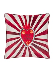 Furn Red Amor Eterno Velvet Cushion - Image 1 of 4