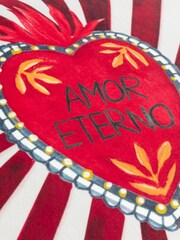 Furn Red Amor Eterno Velvet Cushion - Image 4 of 4