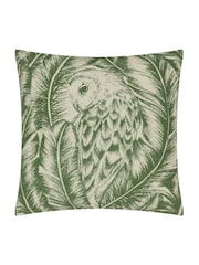 Wylder Forest Green Albus Owl Jacquard Cushion - Image 1 of 4