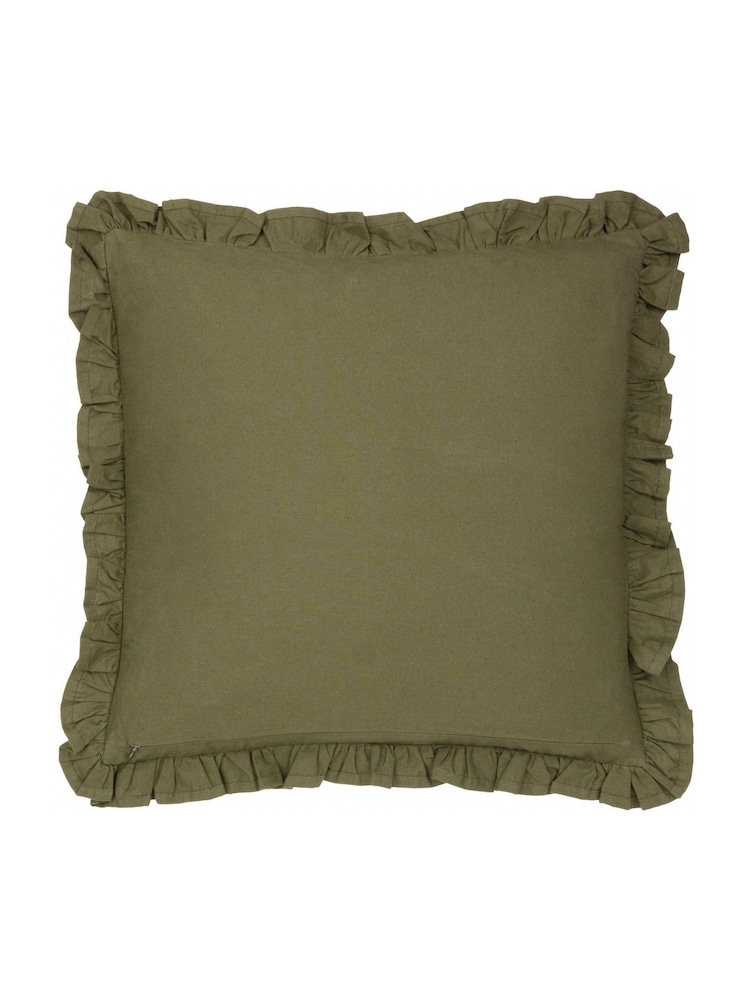 Paoletti Seventy Three Kemble Цветы Frilled 100% Cotton Cushion - Изображение 2 из 5