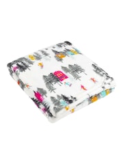Furn Snow Aspen Fleece Throw - Image 1 of 4