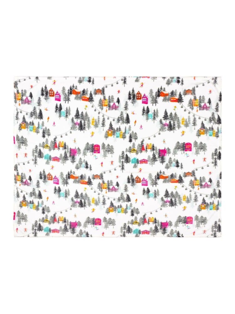 Furn Snow Aspen Fleece Throw - Image 2 of 4