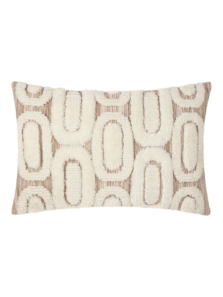 HÖEM Natural Fosse Tufted 100% Cotton Cushion - Image 1 of 4 HÖEM Natural Fosse Tufted 100% Cotton Cushion - Image 1 of 4