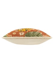 Furn Terracotta Kilim Cheetah Embroidered 100% Cotton Cushion - Image 3 of 5