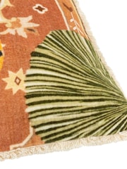 Furn Terracotta Kilim Cheetah Embroidered 100% Cotton Cushion - Image 4 of 5