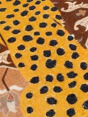 Furn Terracotta Kilim Cheetah Embroidered 100% Cotton Cushion - Image 5 of 5
