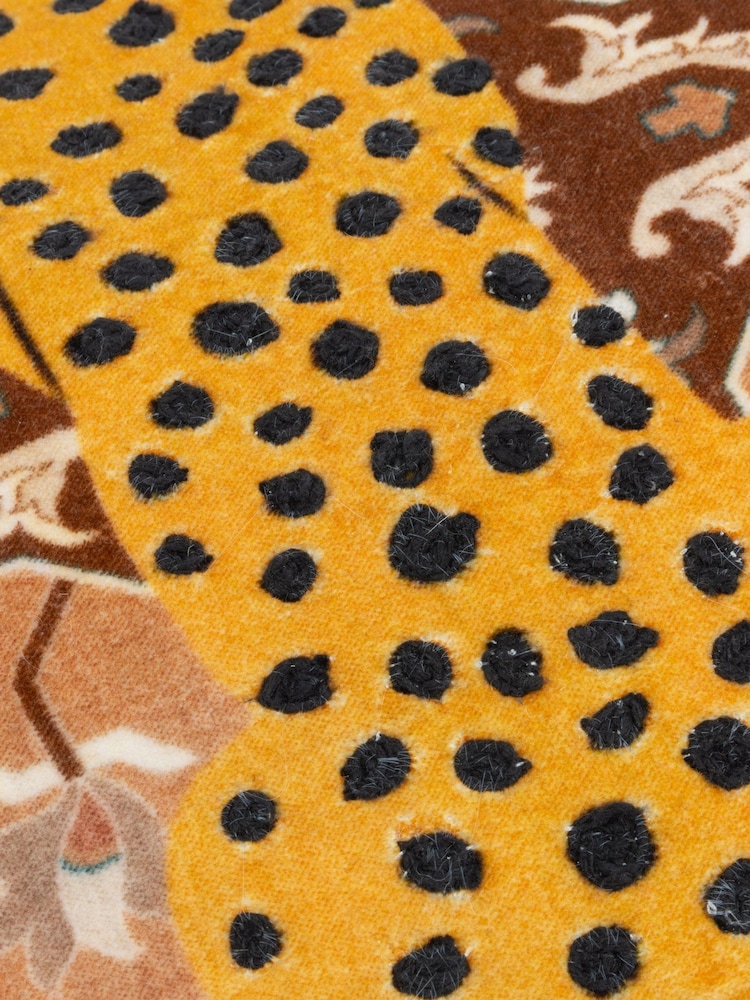 Furn Terracotta Kilim Cheetah Embroidered 100% Cotton Cushion - Image 5 of 5