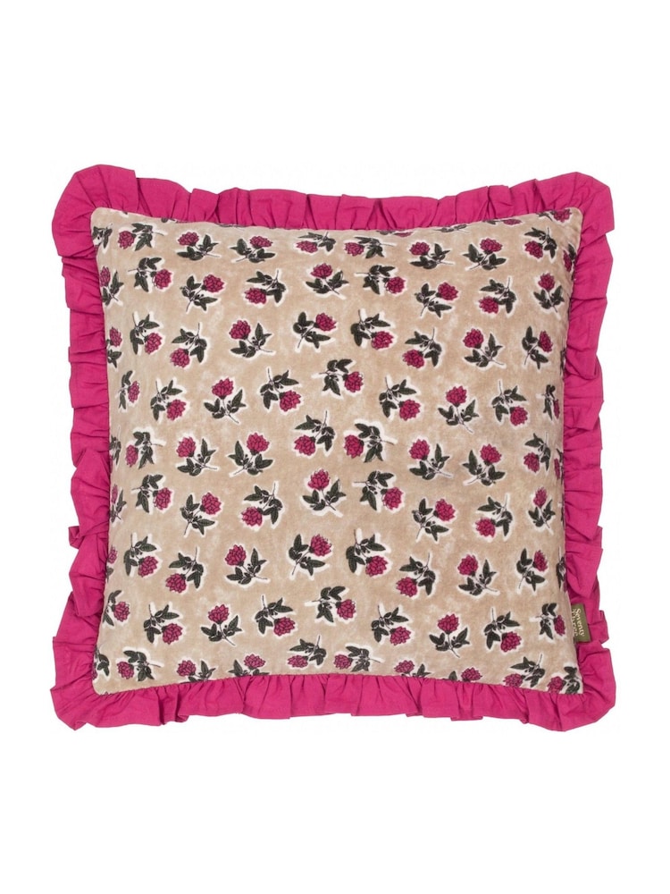 Paoletti Seventy Three Kemble Цветы Frilled 100% Cotton Cushion - Изображение 1 из 5