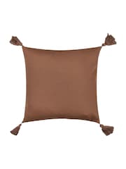 Yard Cocoa Durdle Geometric Embroidered 100% Cotton Cushion - Image 2 of 3