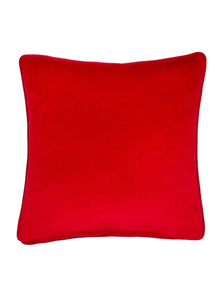 Evans Lichfield Christmas Dog Wreath Piped Cushion - Bild 2 von 5