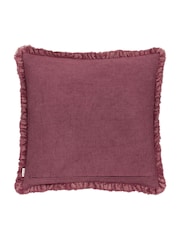 Yard Burnt Red 45 x 45cm Bertie 100% Washed Cotton Velvet Cushion - Image 2 of 4