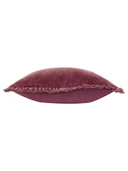 Yard Burnt Red 45 x 45cm Bertie 100% Washed Cotton Velvet Cushion - Image 3 of 4
