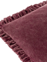 Yard Burnt Red 45 x 45cm Bertie 100% Washed Cotton Velvet Cushion - Image 4 of 4