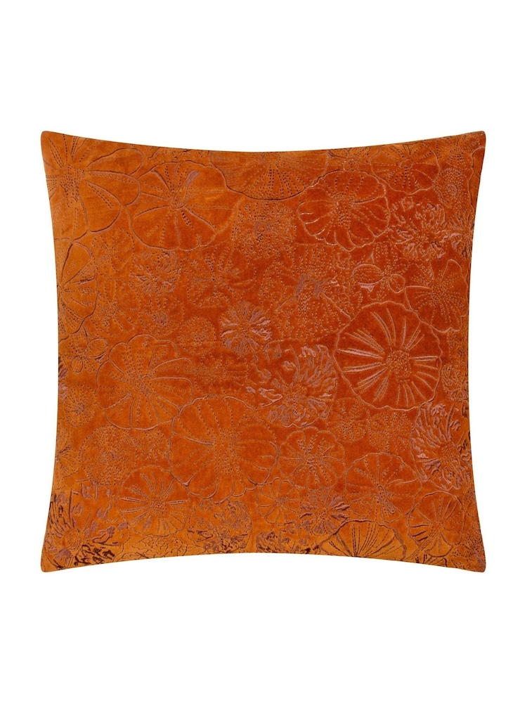 Furn Pumpkin Picking Patch Embroidered 100% Cotton Cushion - Image 1 of 4