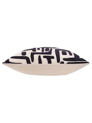 HÖEM Black Brooke Embroidered 100% Cotton Cushion - Image 3 of 4