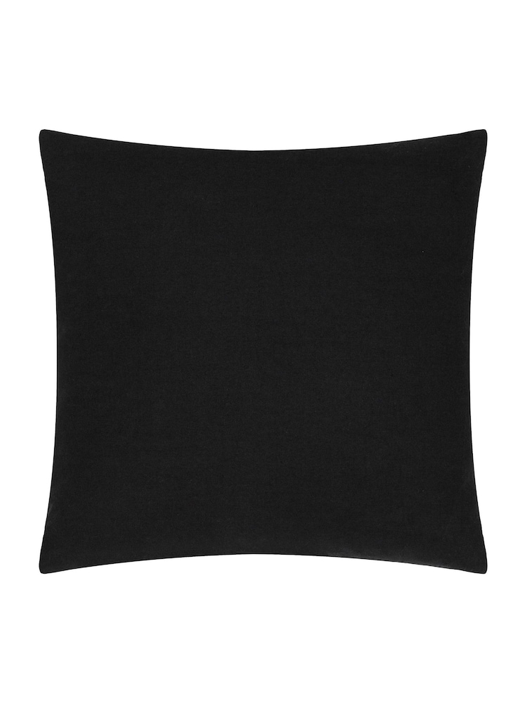 Furn Black Garett Abstract Mushroom 100% Cotton Cushion - Image 2 of 4
