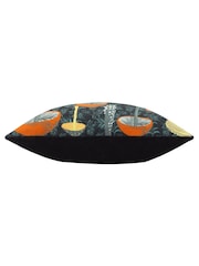 Furn Black Garett Abstract Mushroom 100% Cotton Cushion - Image 3 of 4