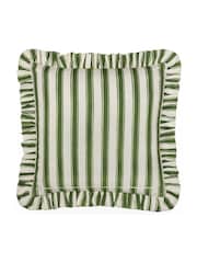 Furn Willow Green Feeoni Ruffle Cotton Cushion - Image 3 of 5