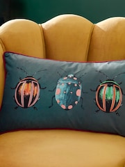 Furn Emerald Beetalis Velvet Cushion - Image 1 of 5