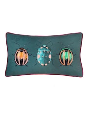 Furn Emerald Beetalis Velvet Cushion - Image 3 of 5
