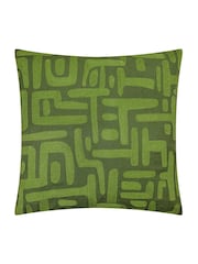 HÖEM Ivy Green Brooke Embroidered 100% Cotton Cushion - Image 1 of 4