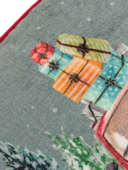 Evans Lichfield Multicolour Christmas Car Scene Piped Cushion - Image 4 of 4