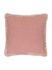 Yard Rosewood Pink 45 x 45cm Bertie 100% Washed Cotton Velvet Cushion - Image 2 of 4