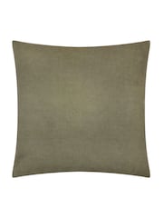 Furn Green Wood Picking Patch Embroidered 100% Cotton Cushion - Image 2 of 4