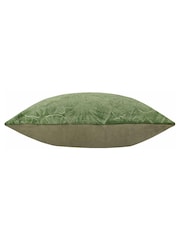Furn Green Wood Picking Patch Embroidered 100% Cotton Cushion - Image 3 of 4