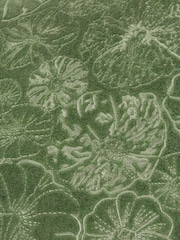 Furn Green Wood Picking Patch Embroidered 100% Cotton Cushion - Image 4 of 4