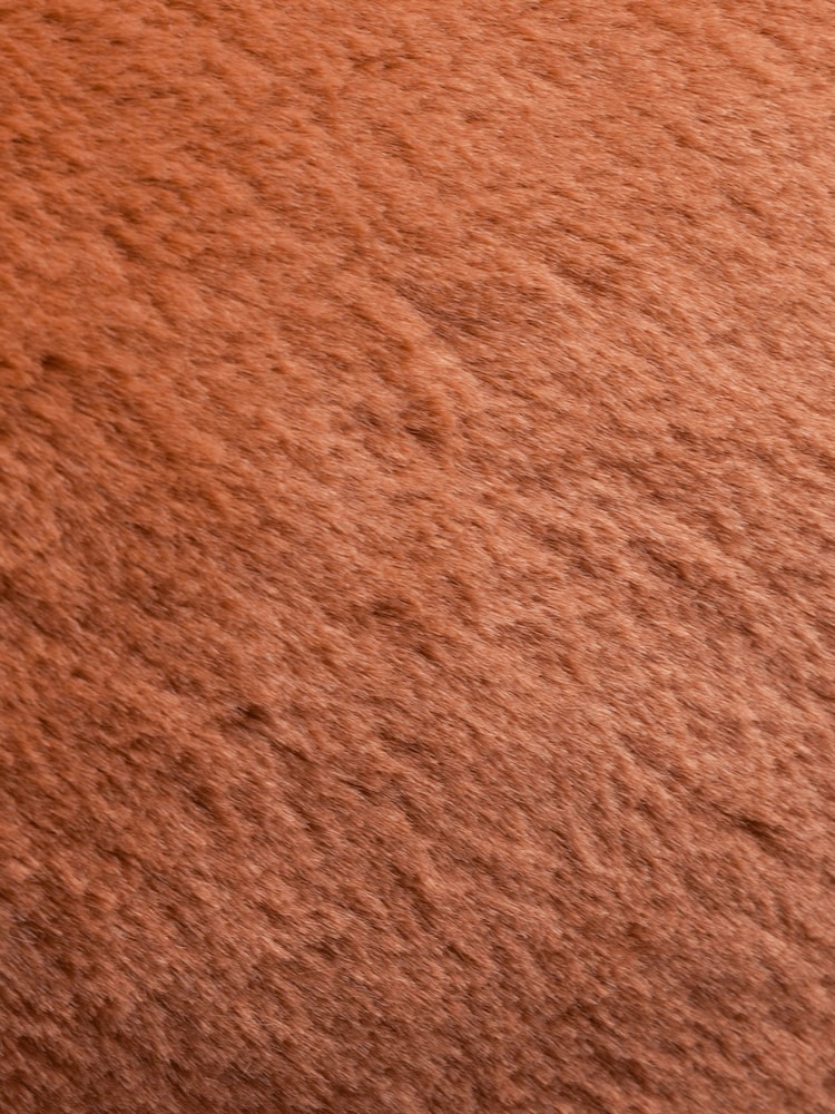 Furn Rust Kallu Reversible Faux Fur Cushion - Image 4 of 4