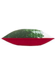 Furn Pine and Red Showtime Velvet Piped Cushion - Image 3 of 4