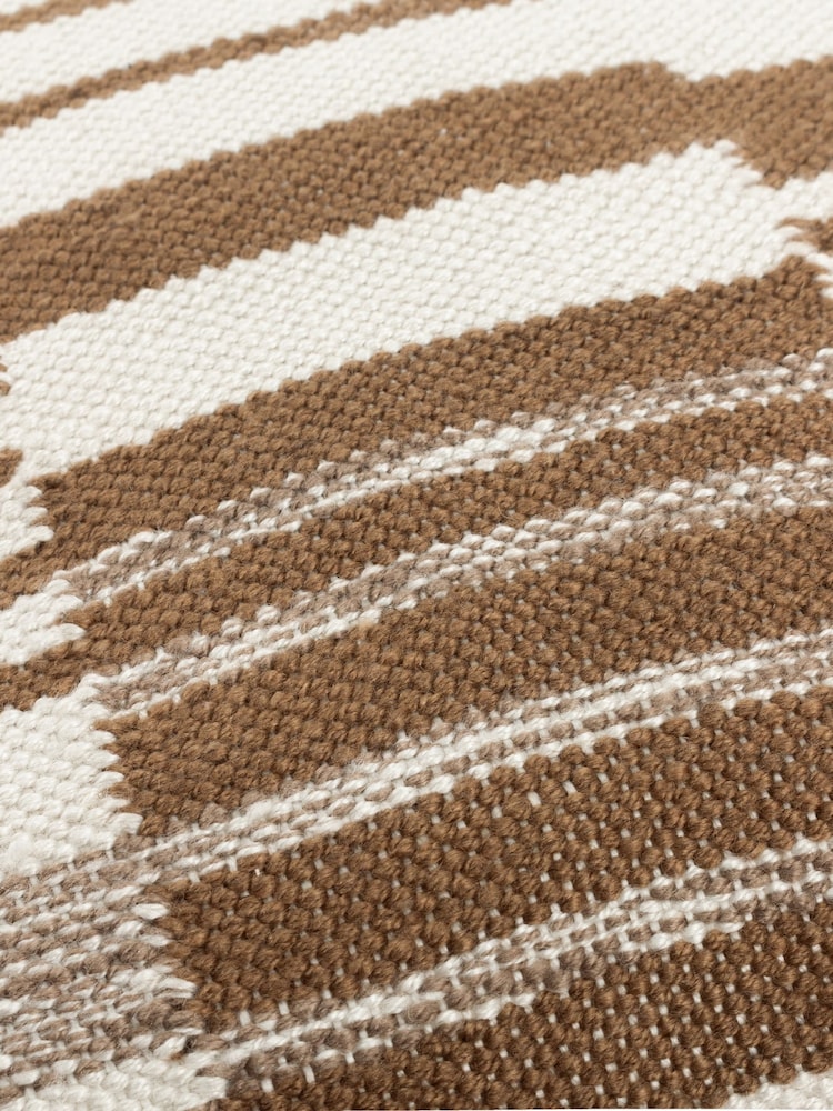 Yard Baked Earth Torode Woven Fringed 100% Cotton Cushion - Image 3 of 4