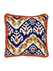 Paoletti Seventy Three Henderson Вышитая подушка Ikat 100% из хлопка - Изображение 1 из 5