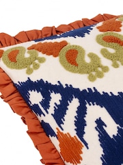 Paoletti Seventy Three Henderson Вышитая подушка Ikat 100% из хлопка - Изображение 4 из 5