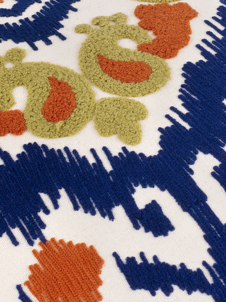 Paoletti Seventy Three Henderson Вышитая подушка Ikat 100% из хлопка - Изображение 5 из 5
