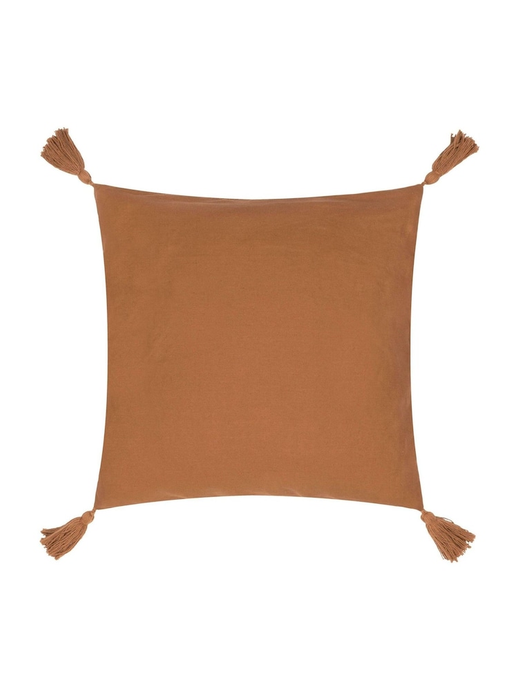 Yard Ginger Larch Woven Tasselled Cushion - Image 2 of 5