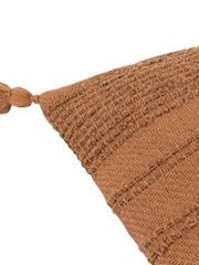 Yard Ginger Larch Woven Tasselled Cushion - Image 4 of 5