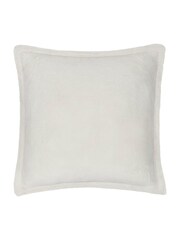 Furn Ecru Kallu Reversible Faux Fur Cushion - Image 1 of 5