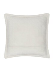 Furn Ecru Kallu Reversible Faux Fur Cushion - Image 2 of 5