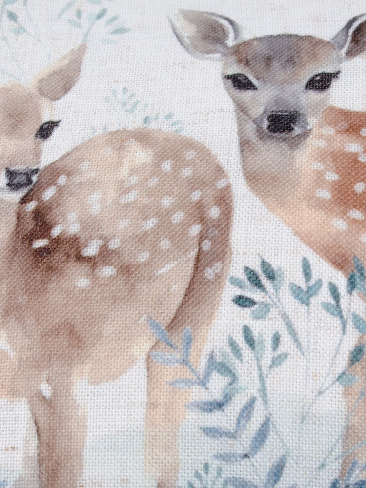 Evans Lichfield Multicolour Winter Fawns Piped Cushion - Image 4 of 4
